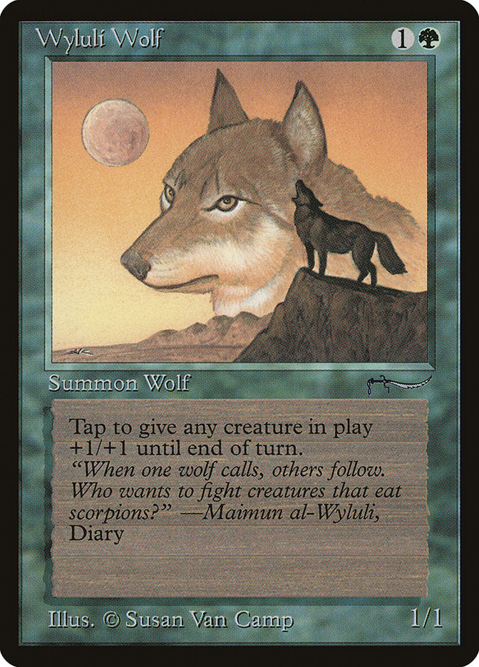 Wyluli Wolf (Light Mana Cost) [Arabian Nights] | The Gaming-Verse