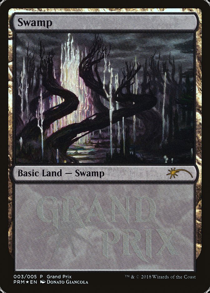 Swamp (#2018c) [Grand Prix Promos] | The Gaming-Verse