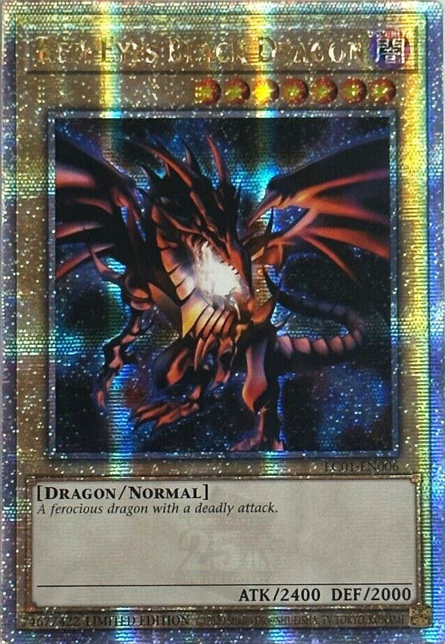 Red-Eyes Black Dragon (25th Anniversary) [LC01-EN006] Quarter Century Secret Rare | The Gaming-Verse