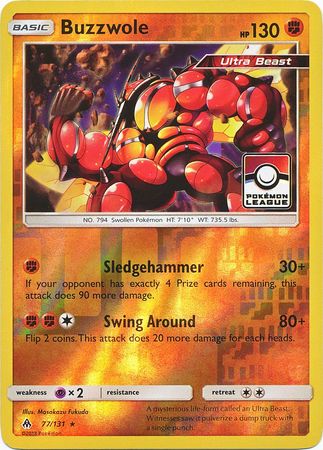 Buzzwole (77/131) (League Promo) [Sun & Moon: Forbidden Light] | The Gaming-Verse