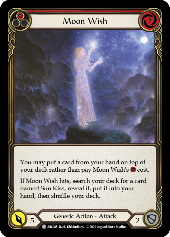 Moon Wish (Red) [ARC185] Unlimited Rainbow Foil | The Gaming-Verse