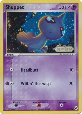 Shuppet (63/92) (Stamped) [EX: Legend Maker] | The Gaming-Verse