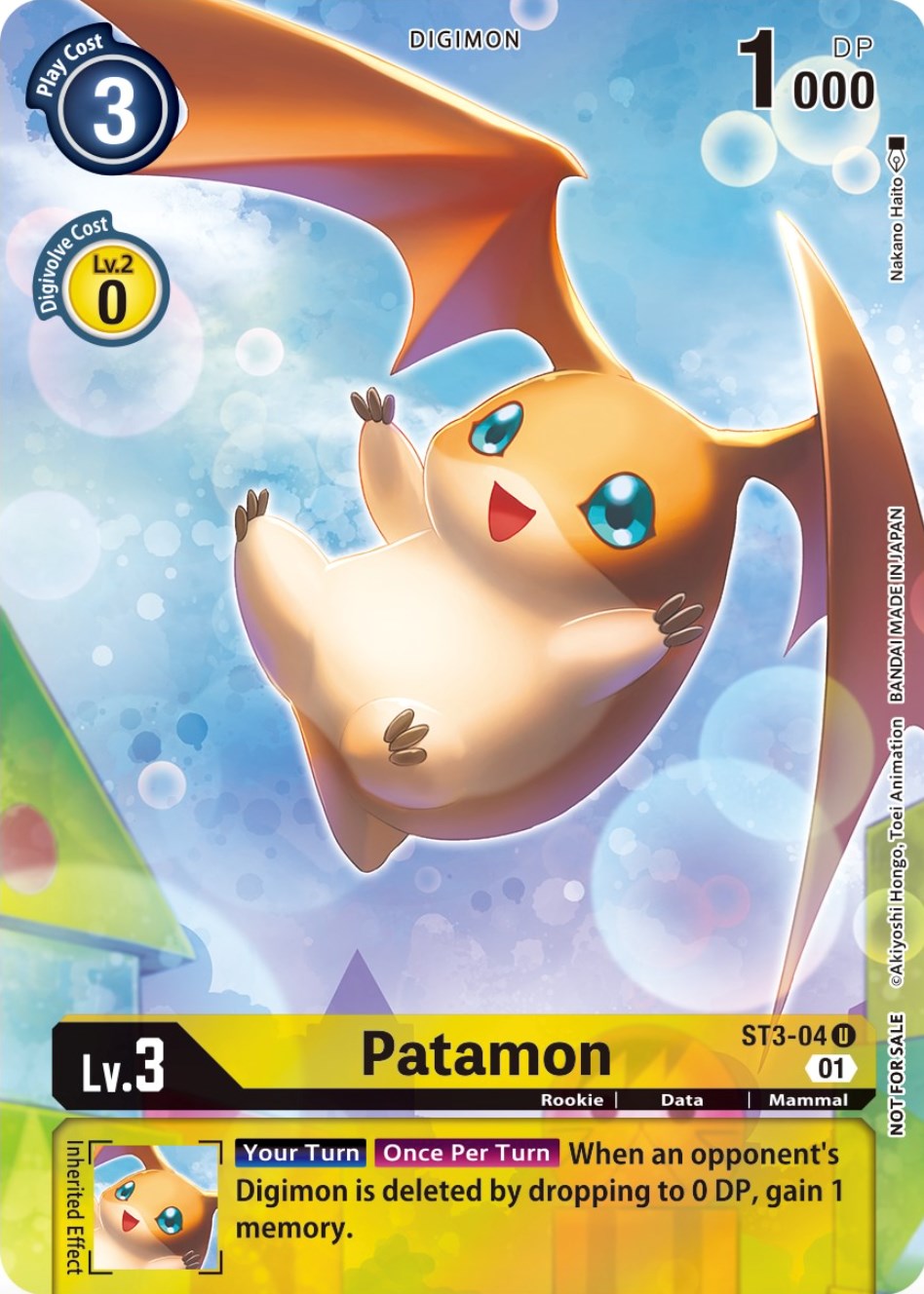 Patamon [ST3-04] (Official Tournament Pack Vol.9) [Starter Deck: Heaven's Yellow Promos] | The Gaming-Verse