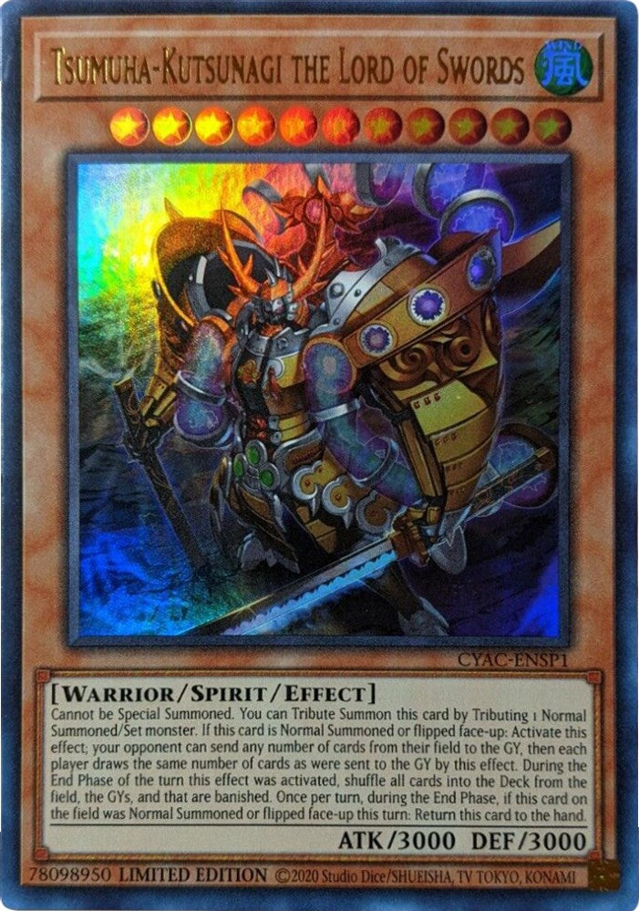 Tsumuha-Kutsunagi the Lord of Swords [CYAC-ENSP1] Ultra Rare | The Gaming-Verse