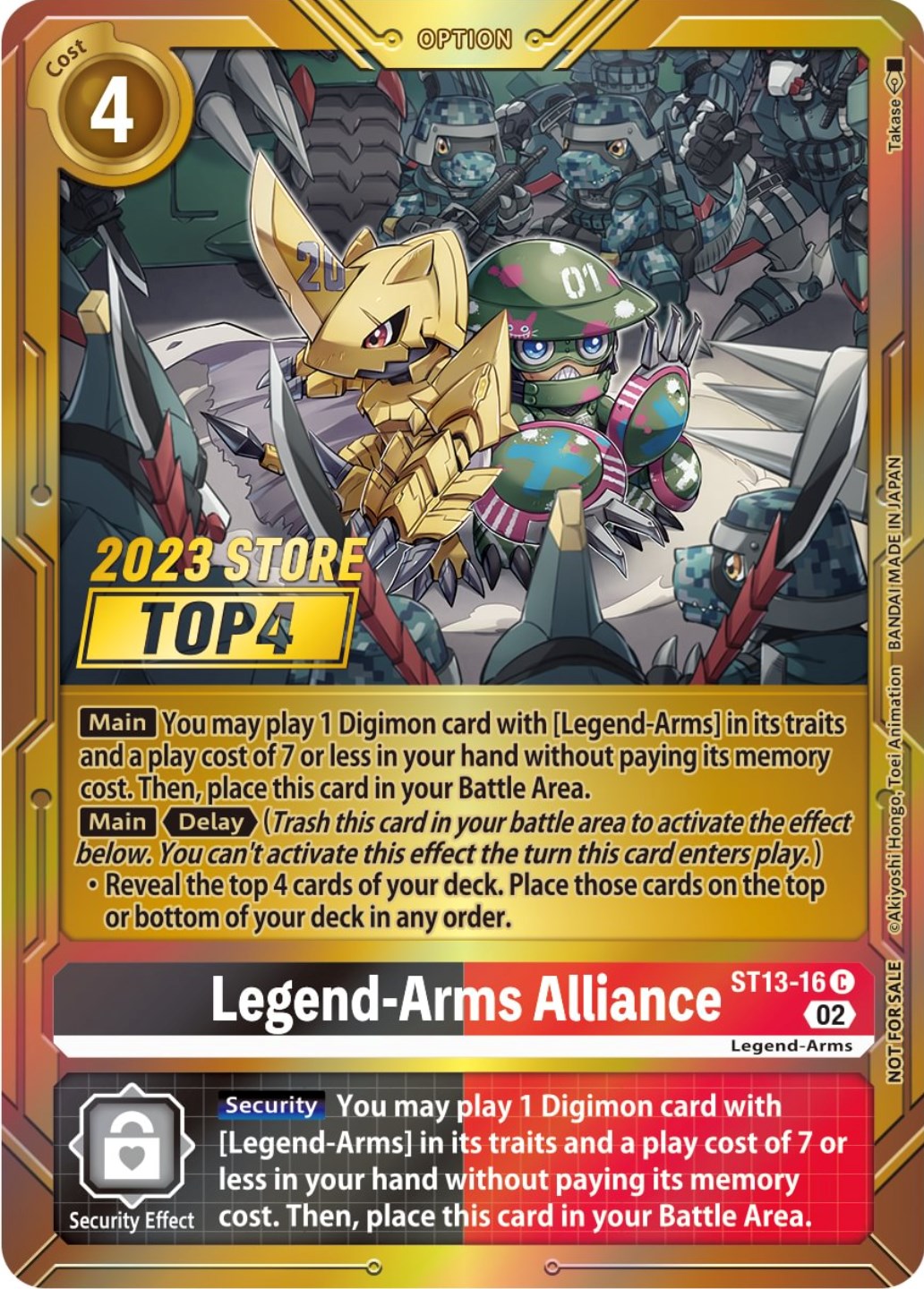 Legend-Arms Alliance [ST13-16] (2023 Store Top 4) [Starter Deck: Ragnaloardmon Promos] | The Gaming-Verse