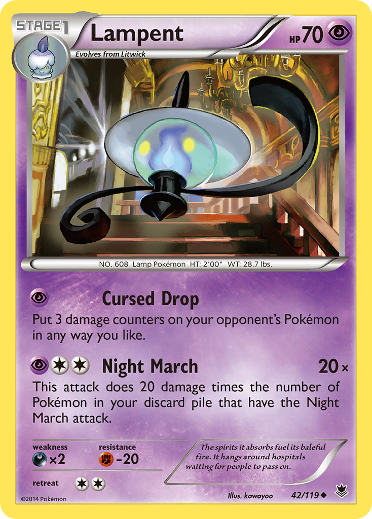 Lampent (42/119) [XY: Phantom Forces] | The Gaming-Verse