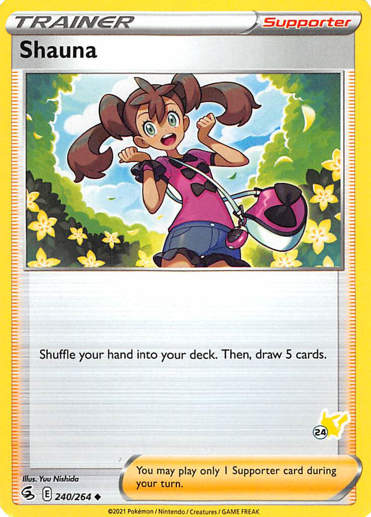 Shauna (240/264) (Pikachu Stamp #24) [Battle Academy 2022] | The Gaming-Verse