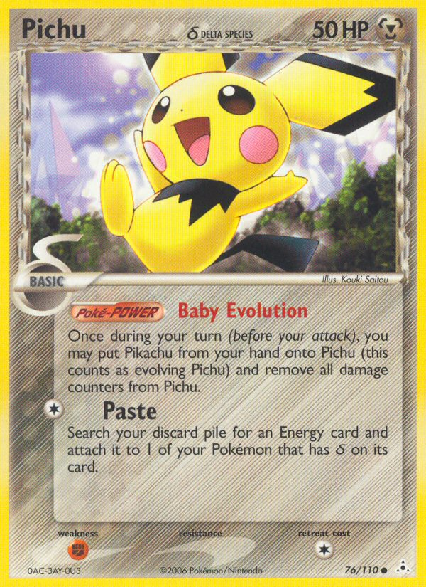 Pichu (76/110) (Delta Species) [EX: Holon Phantoms] | The Gaming-Verse