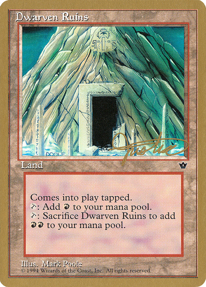 Dwarven Ruins (Mark Justice) [Pro Tour Collector Set] | The Gaming-Verse