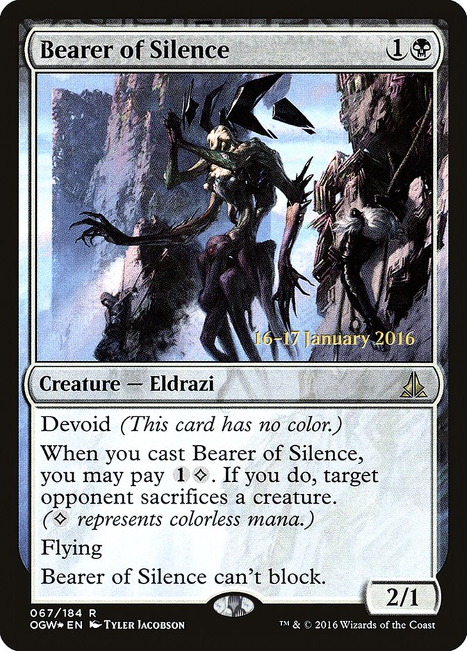 Bearer of Silence (Prerelease) [Oath of the Gatewatch Prerelease Promos] | The Gaming-Verse