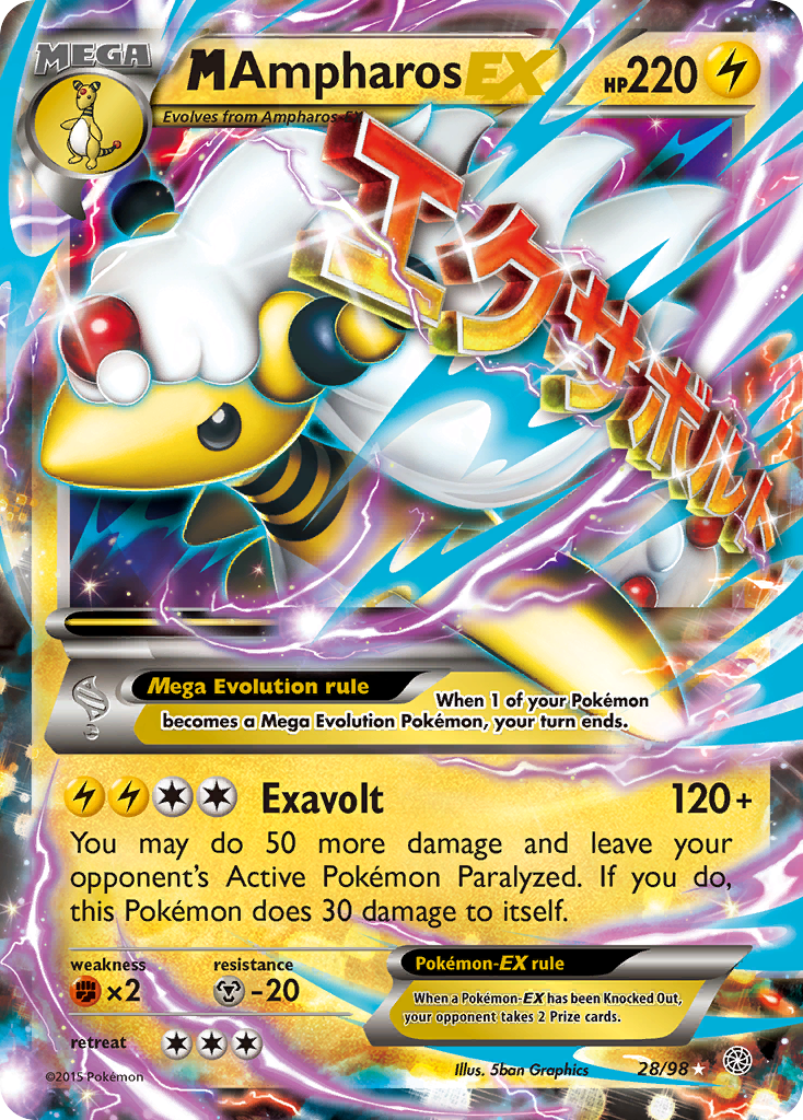 M Ampharos EX (28/98) [XY: Ancient Origins] | The Gaming-Verse