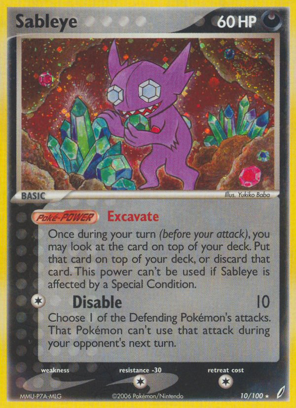 Sableye (10/100) [EX: Crystal Guardians] | The Gaming-Verse