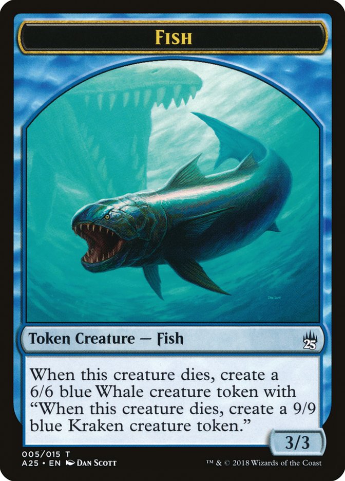 Fish // Kraken Double-sided Token [Masters 25 Tokens] | The Gaming-Verse