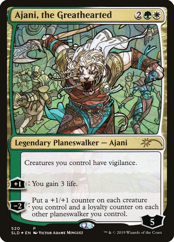 Ajani, the Greathearted (Stained Glass) [Secret Lair Drop Promos] | The Gaming-Verse