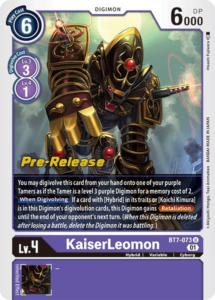 KaiserLeomon [BT7-073] [Next Adventure Pre-Release Cards] | The Gaming-Verse