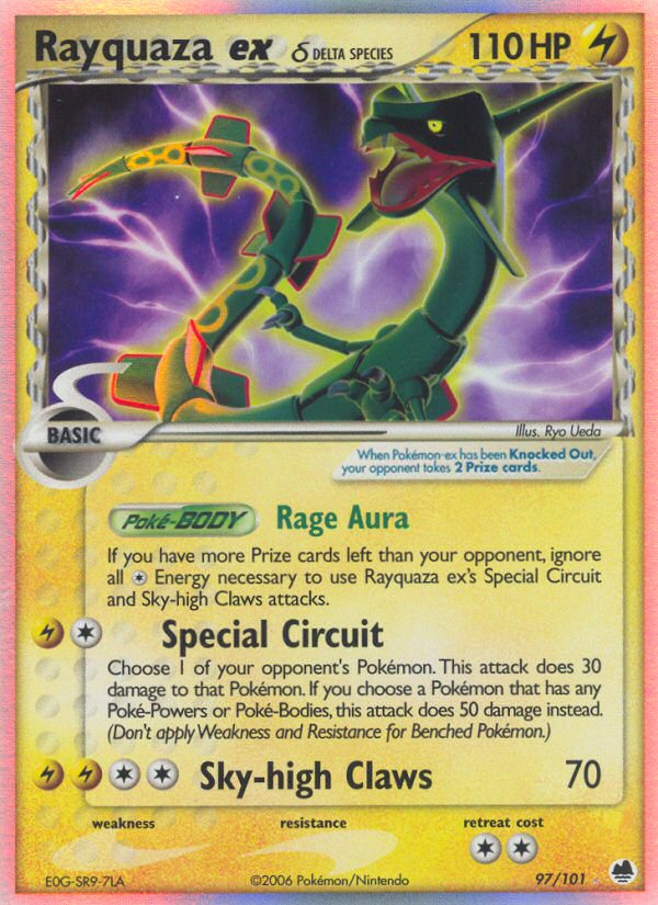 Rayquaza ex (97/101) (Delta Species) [EX: Dragon Frontiers] | The Gaming-Verse