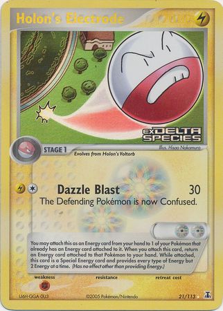 Holon's Electrode (21/113) (Stamped) [EX: Delta Species] | The Gaming-Verse