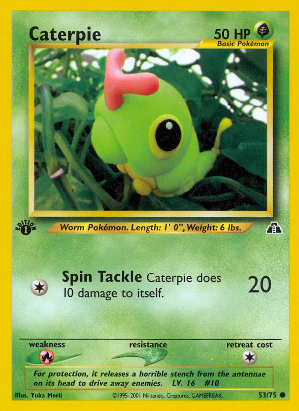 Caterpie (53/75) [Neo Discovery 1st Edition] | The Gaming-Verse