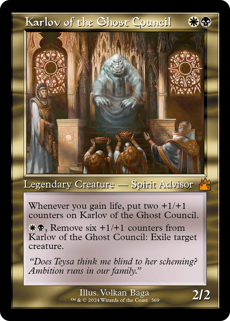 Karlov of the Ghost Council (Retro Frame) [Ravnica Remastered] | The Gaming-Verse