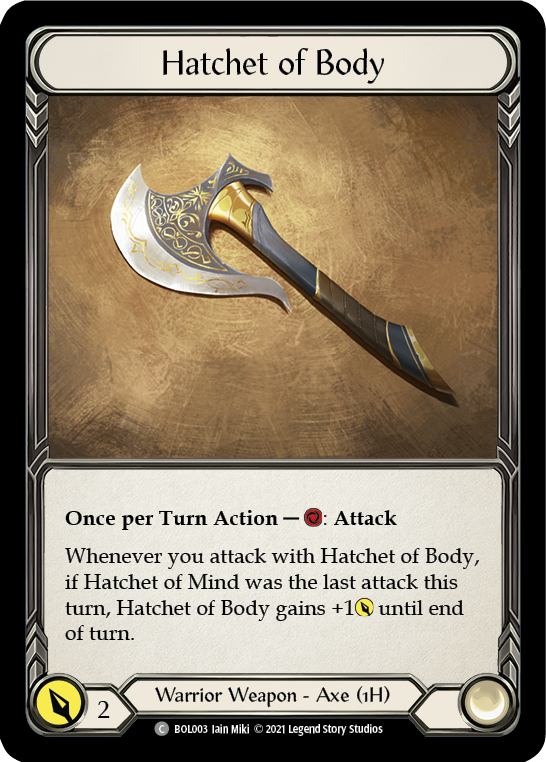 Hatchet of Body [BOL003] (Monarch Boltyn Blitz Deck) | The Gaming-Verse