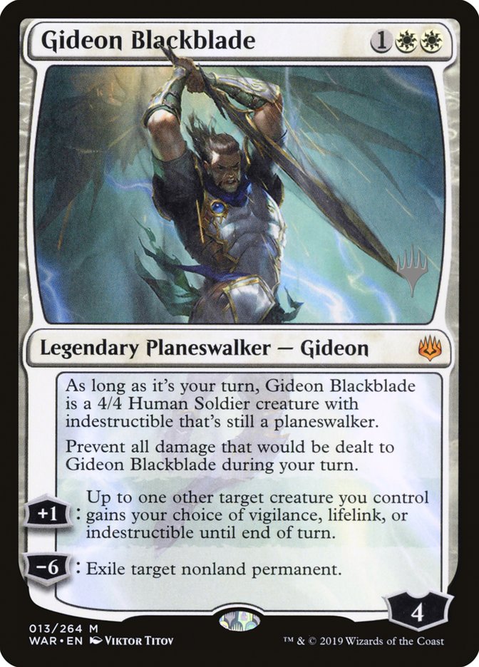 Gideon Blackblade (Promo Pack) [War of the Spark Promos] | The Gaming-Verse