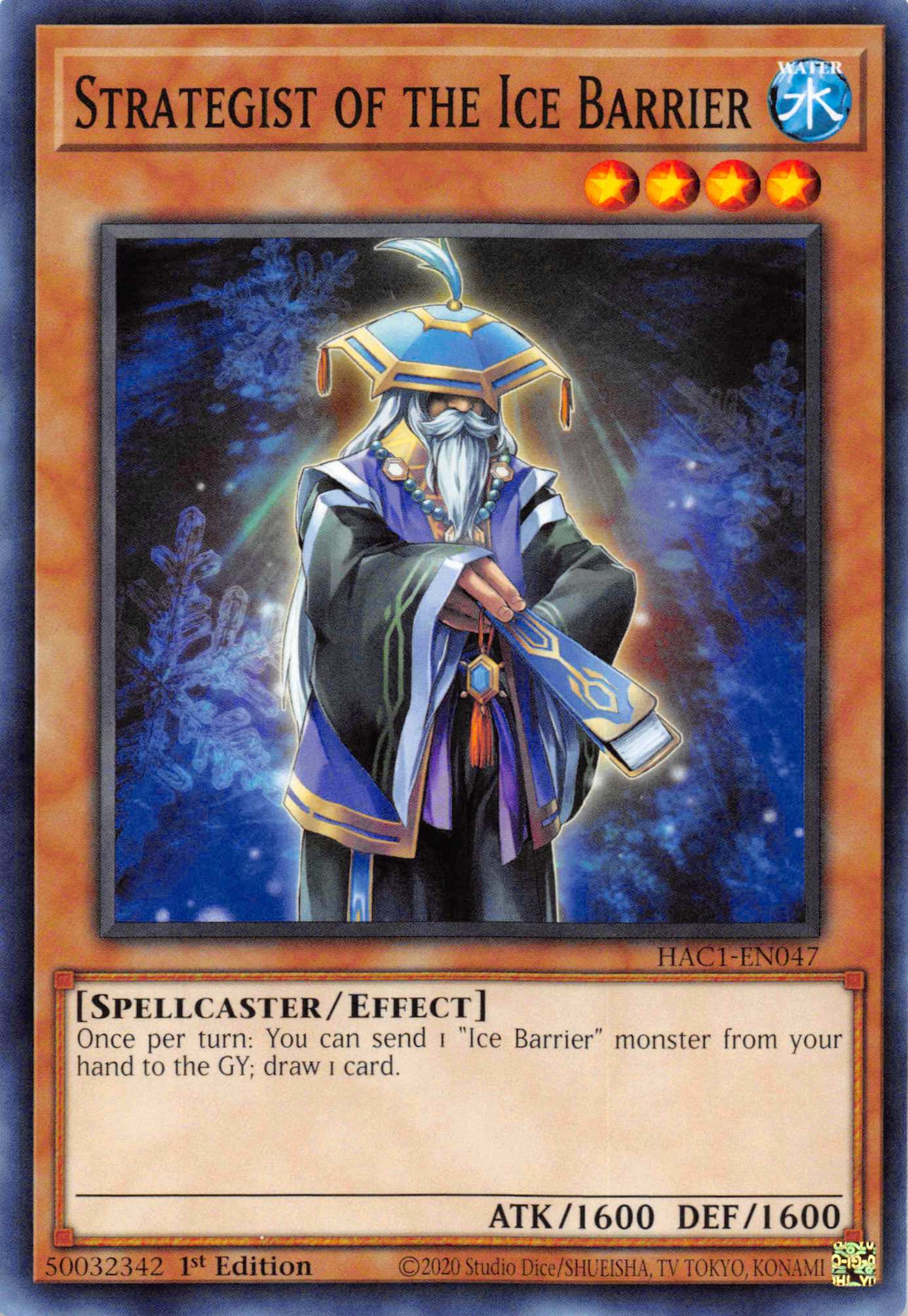 Strategist of the Ice Barrier (Duel Terminal) [HAC1-EN047] Parallel Rare | The Gaming-Verse