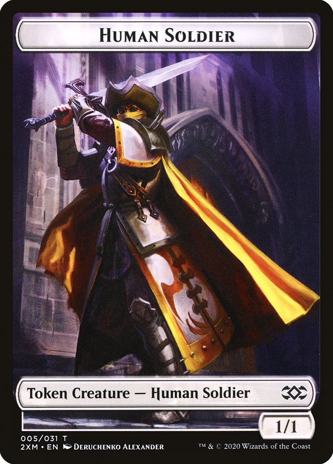 Human Soldier Token [Double Masters] | The Gaming-Verse