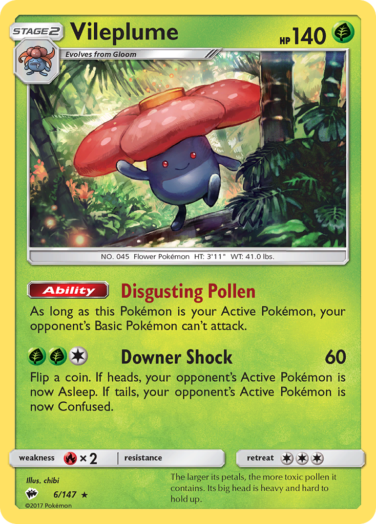 Vileplume (6/147) [Sun & Moon: Burning Shadows] | The Gaming-Verse