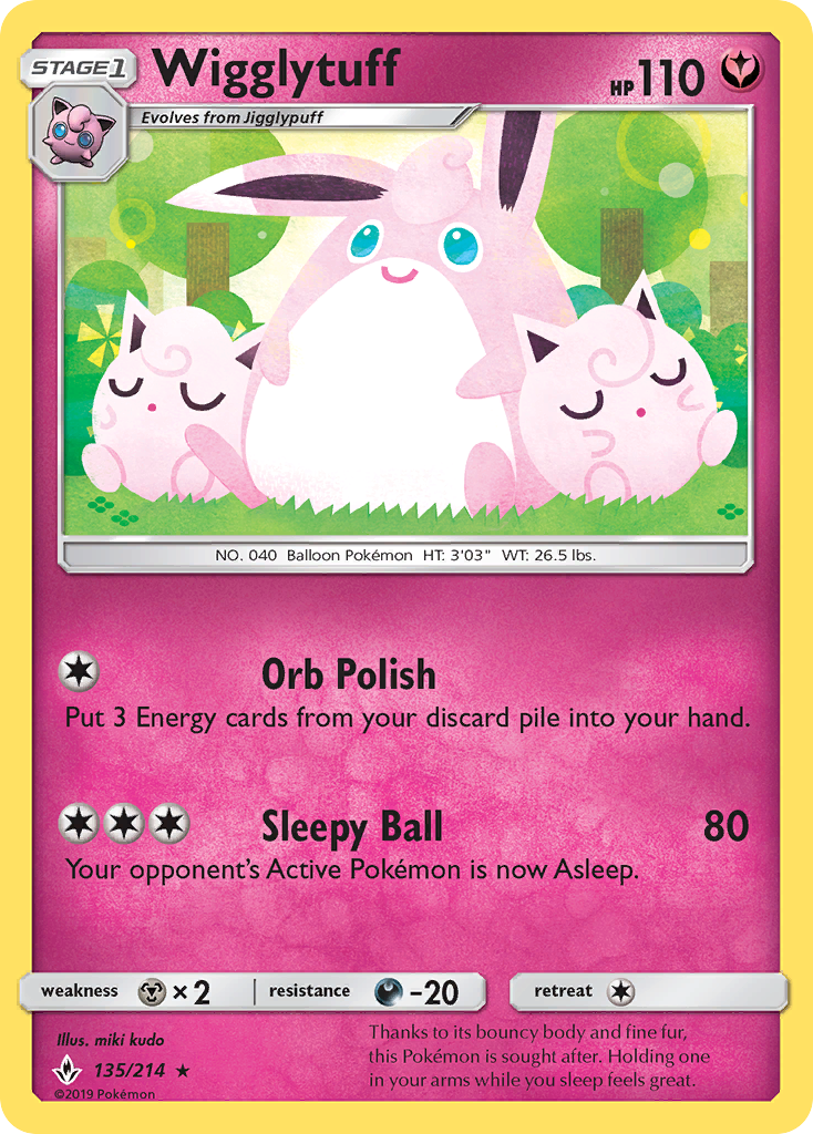 Wigglytuff (135/214) [Sun & Moon: Unbroken Bonds] | The Gaming-Verse