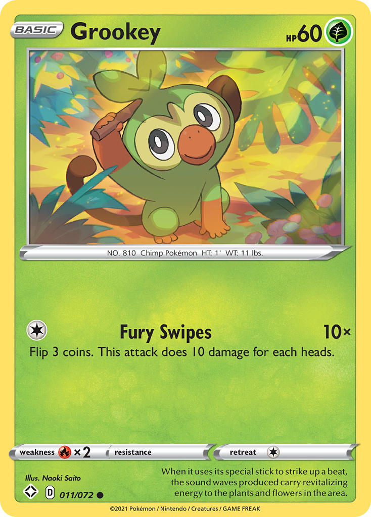 Grookey (011/072) [Sword & Shield: Shining Fates] | The Gaming-Verse