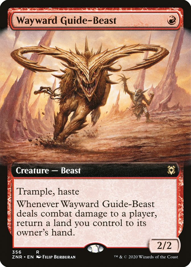 Wayward Guide-Beast (Extended Art) [Zendikar Rising] | The Gaming-Verse