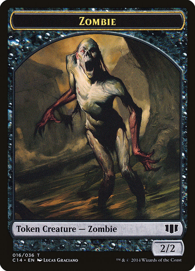 Demon (013/036) // Zombie (016/036) Double-sided Token [Commander 2014 Tokens] | The Gaming-Verse