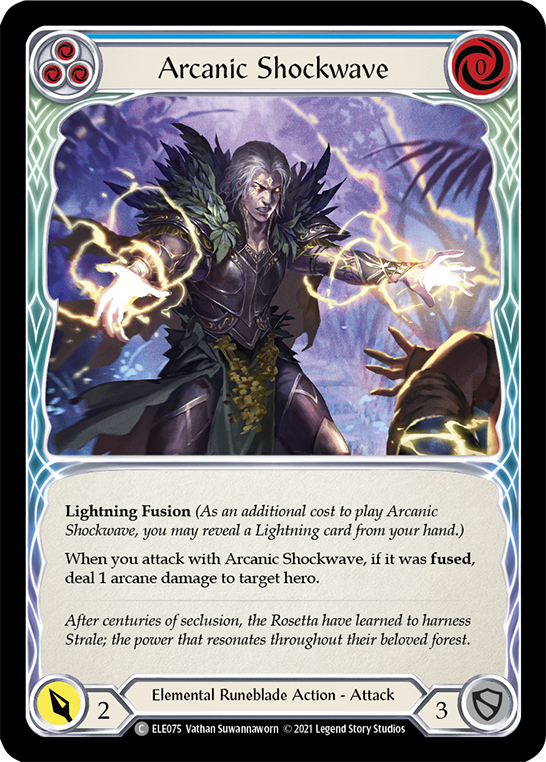 Arcanic Shockwave (Blue) [ELE075] (Tales of Aria)  1st Edition Rainbow Foil | The Gaming-Verse