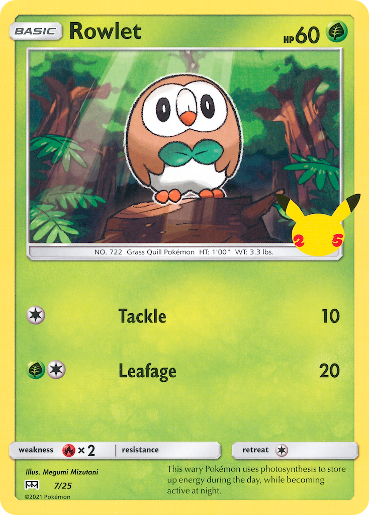 Rowlet (7/25) [McDonald's 25th Anniversary] | The Gaming-Verse