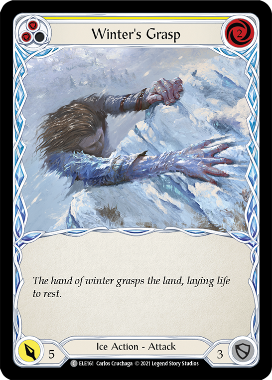 Winter's Grasp (Yellow) [ELE161] (Tales of Aria)  1st Edition Rainbow Foil | The Gaming-Verse