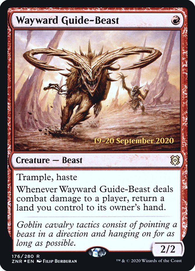 Wayward Guide-Beast  [Zendikar Rising Prerelease Promos] | The Gaming-Verse