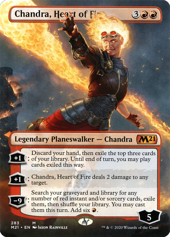 Chandra, Heart of Fire (Borderless) [Core Set 2021] | The Gaming-Verse