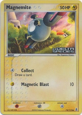 Magnemite (74/113) (Stamped) [EX: Delta Species] | The Gaming-Verse