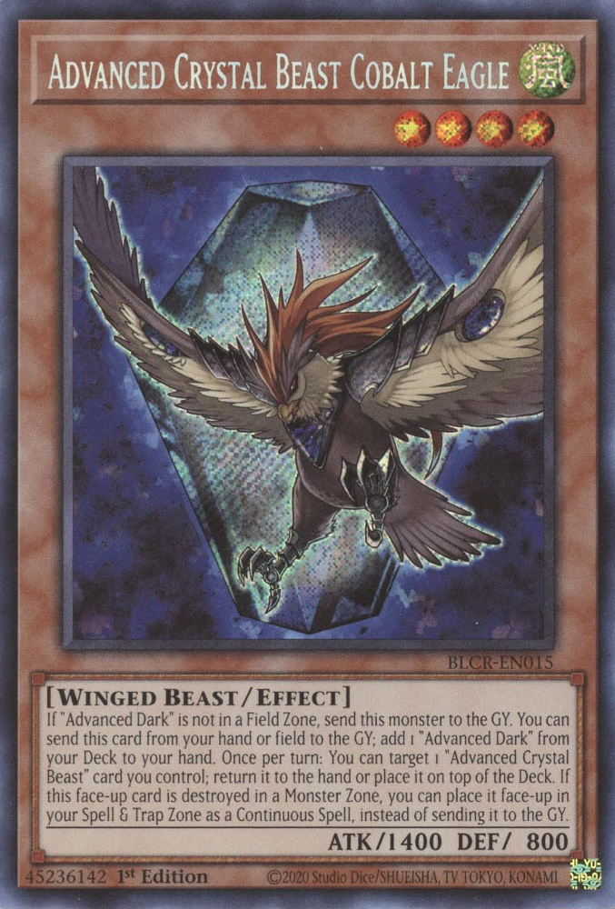 Advanced Crystal Beast Cobalt Eagle [BLCR-EN015] Secret Rare | The Gaming-Verse