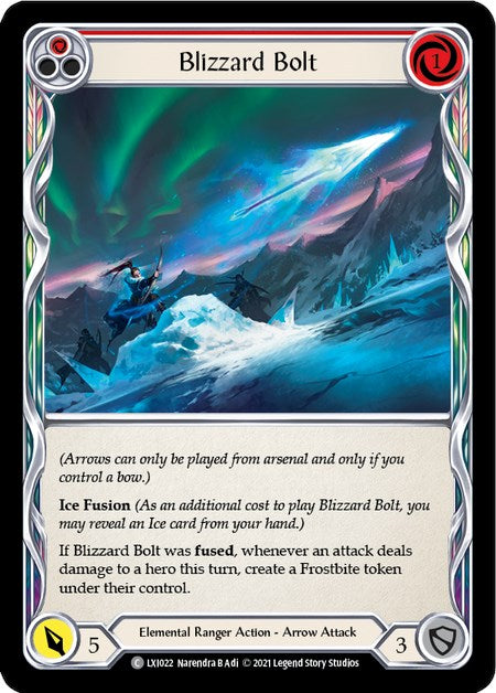 Blizzard Bolt (Red) [LXI022] (Tales of Aria Lexi Blitz Deck)  1st Edition Normal | The Gaming-Verse