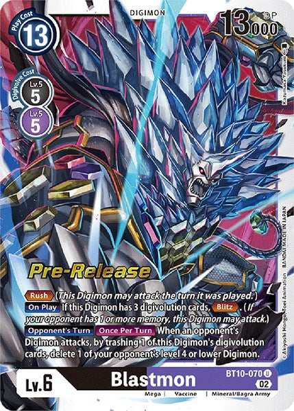 Blastmon [BT10-070] [Xros Encounter Pre-Release Cards] | The Gaming-Verse