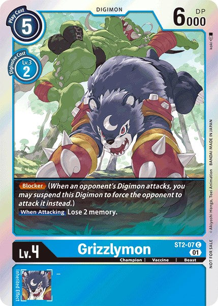 Grizzlymon [ST2-07] (Official Tournament Pack Vol.4) [Starter Deck: Cocytus Blue Promos] | The Gaming-Verse