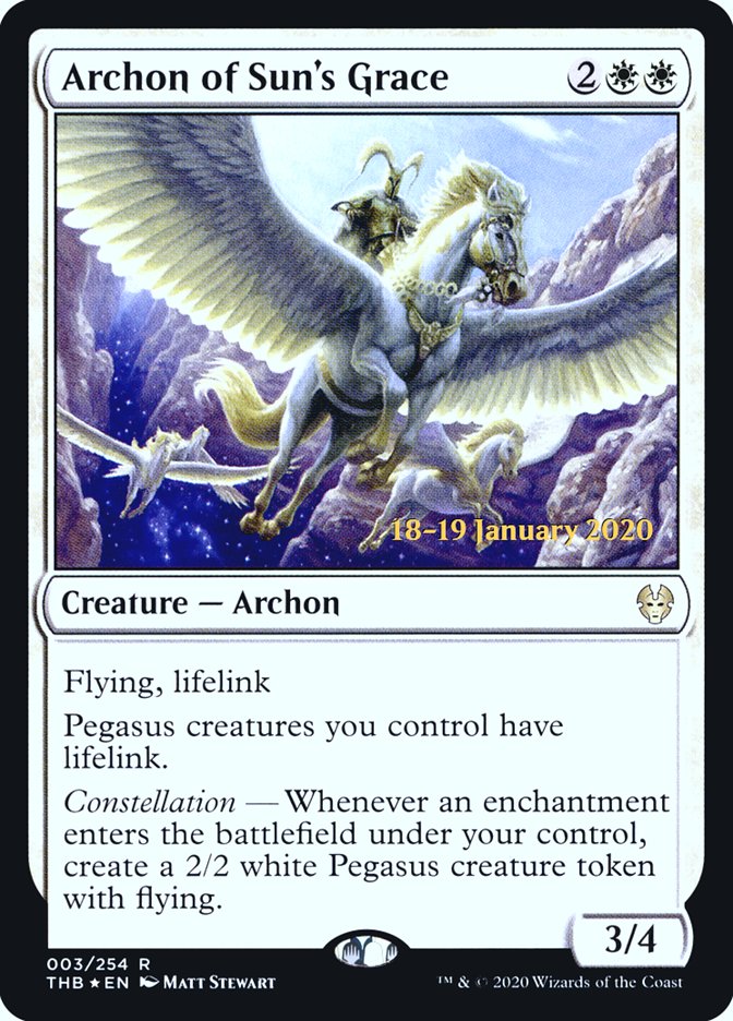 Archon of Sun's Grace [Theros Beyond Death Prerelease Promos] | The Gaming-Verse