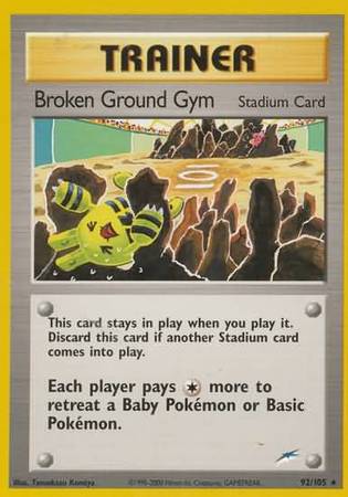 Broken Ground Gym (92/105) [Neo Destiny Unlimited] | The Gaming-Verse