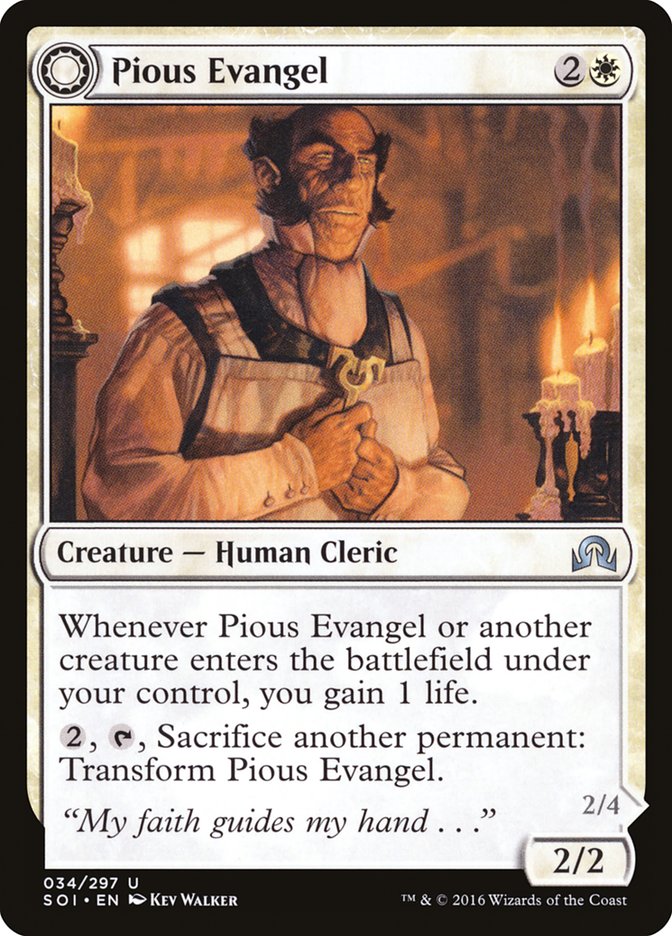 Pious Evangel // Wayward Disciple [Shadows over Innistrad] | The Gaming-Verse