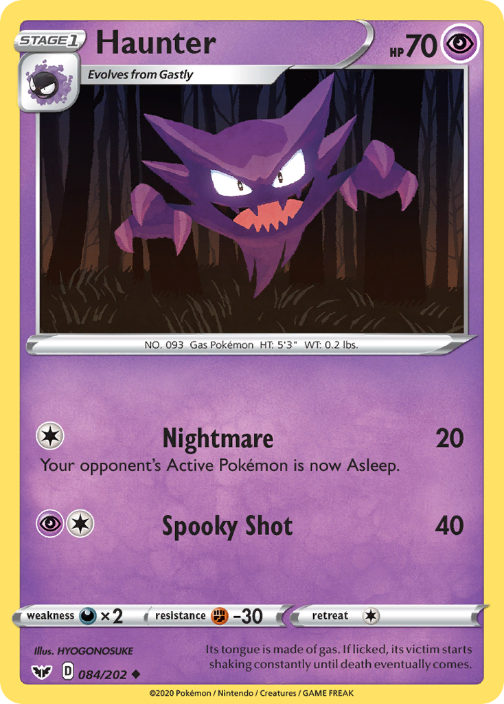 Haunter (084/202) [Sword & Shield: Base Set] | The Gaming-Verse