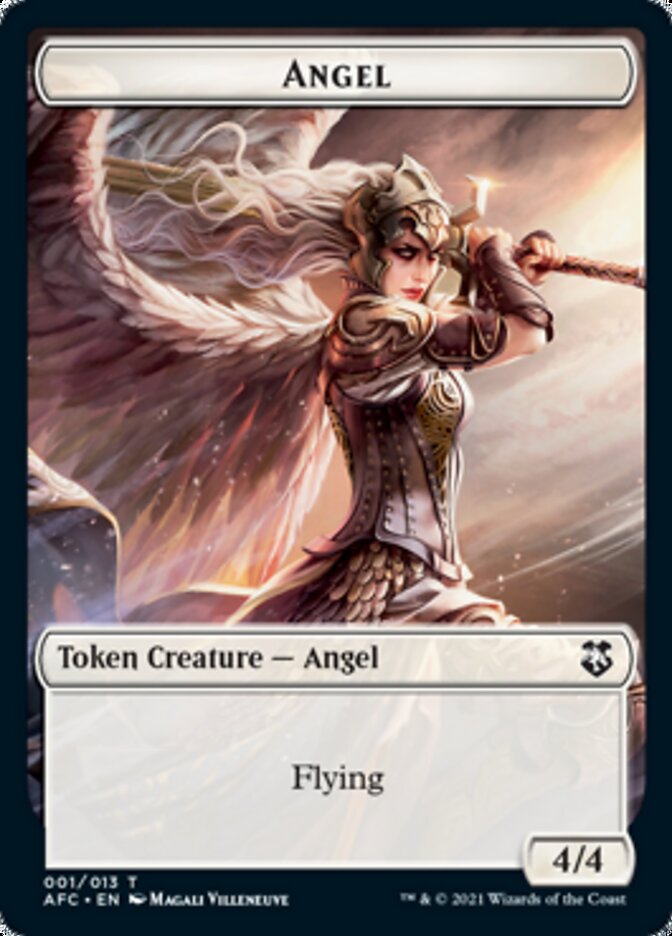 Angel // Saproling Double-sided Token [Dungeons & Dragons: Adventures in the Forgotten Realms Commander Tokens] | The Gaming-Verse