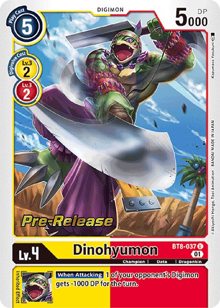 Dinohyumon [BT8-037] [New Awakening Pre-Release Cards] | The Gaming-Verse