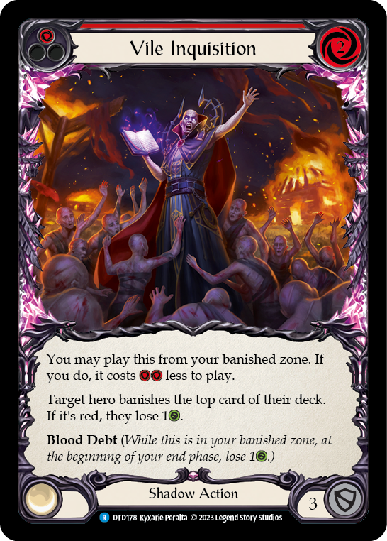 Vile Inquisition (Red) [DTD178] (Dusk Till Dawn)  Rainbow Foil | The Gaming-Verse