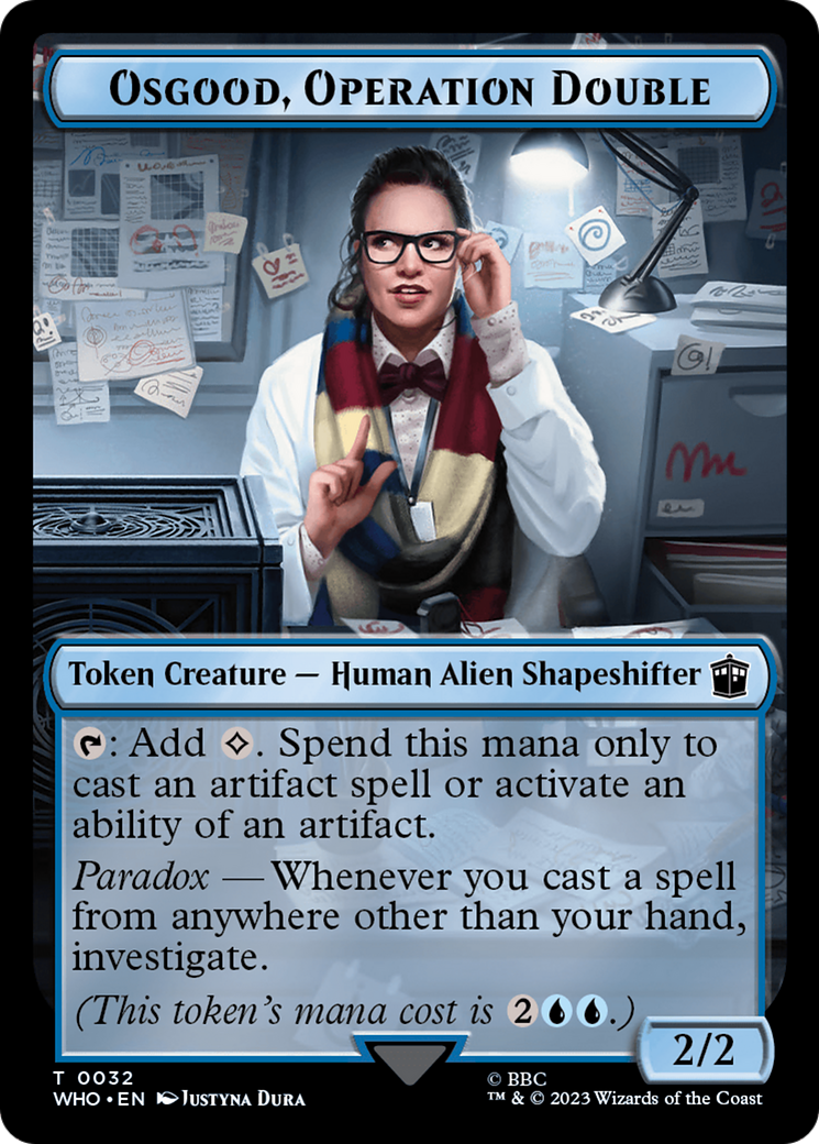 Soldier // Osgood, Operation Double Double-Sided Token (Surge Foil) [Doctor Who Tokens] | The Gaming-Verse